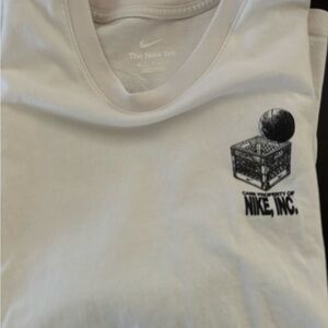 Nike White Tee with Black Graphic